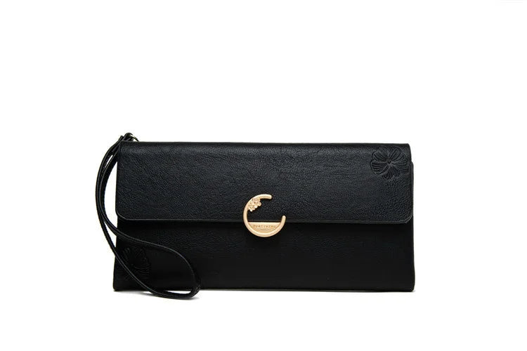 Priti frosted Pu zipper women's Long Wallet Zipper handbag zero wallet