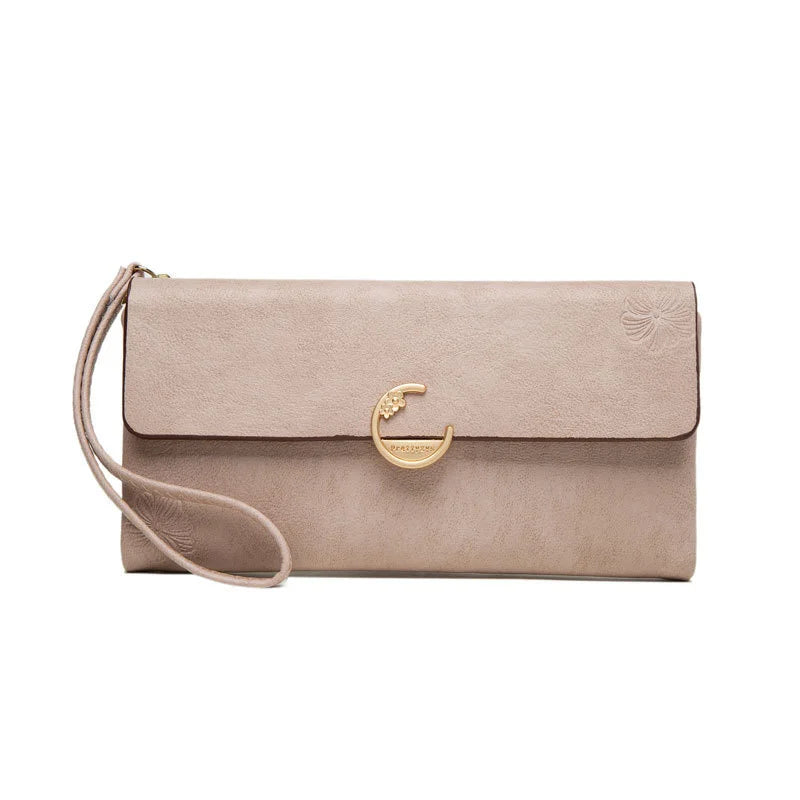 Priti frosted Pu zipper women's Long Wallet Zipper handbag zero wallet