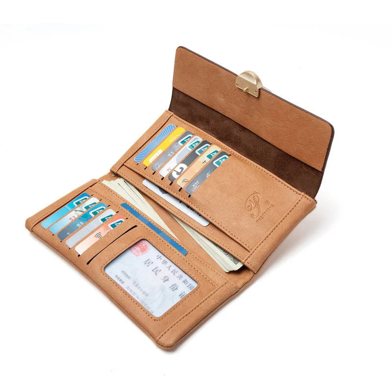 Priti frosted Pu zipper women's Long Wallet Zipper handbag zero wallet