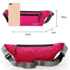 Waterproof Sports Bag Running Zip Pouch Unisex Waistbag