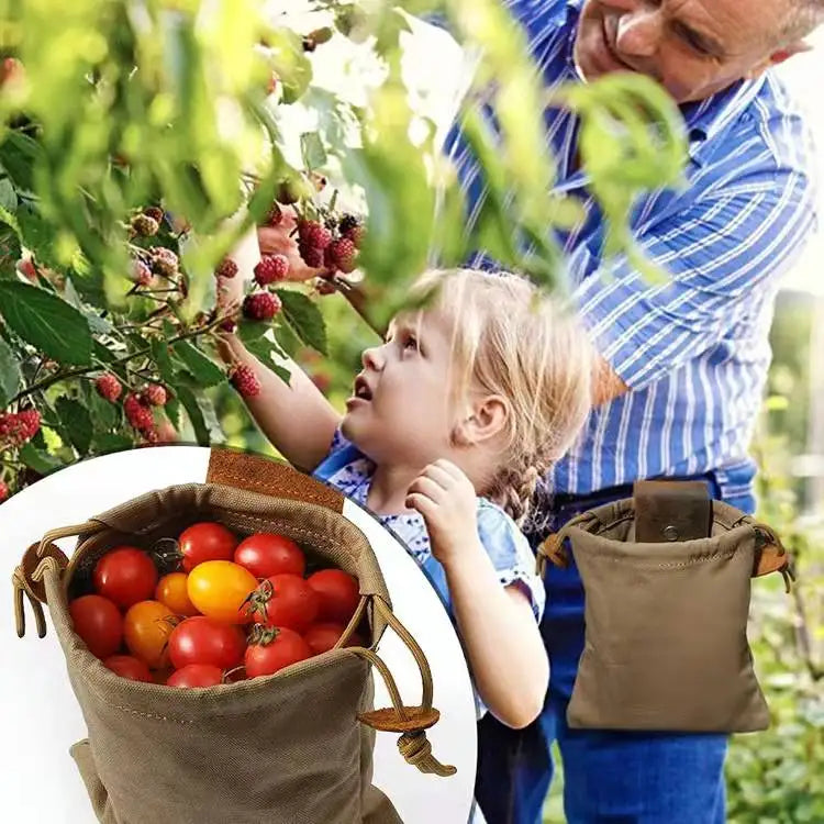 Portable Outdoor Fruit Pack Canvas Folding Bag