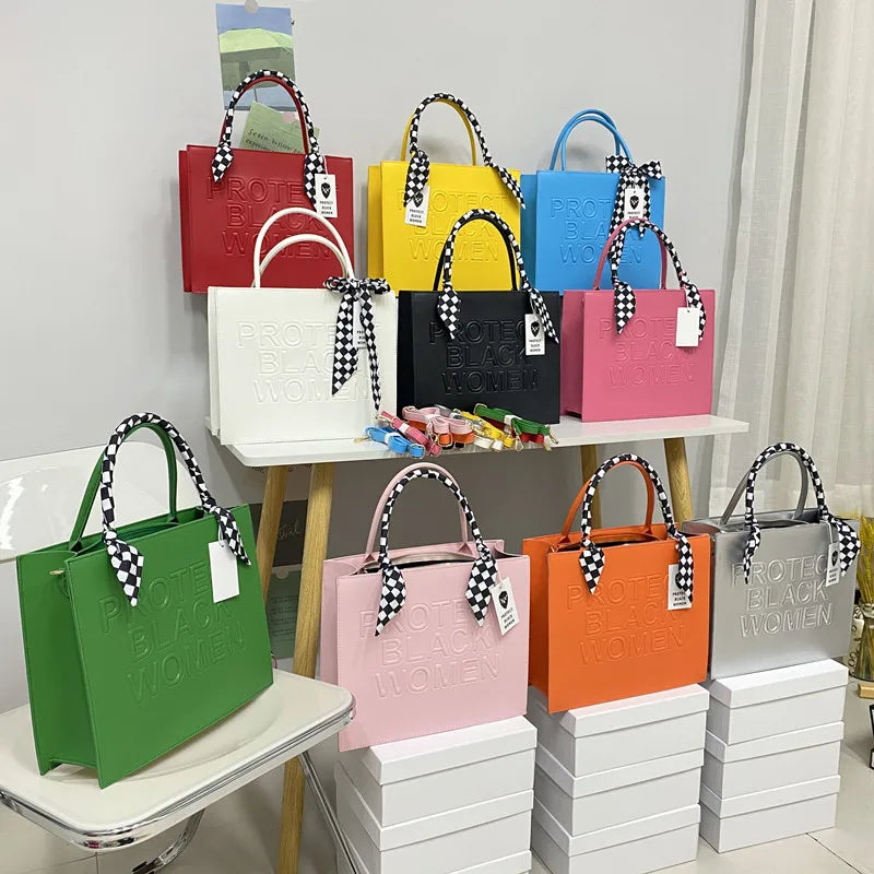 Large Capacity Women Shopper Shoulder Bag Pu Leather Handbag