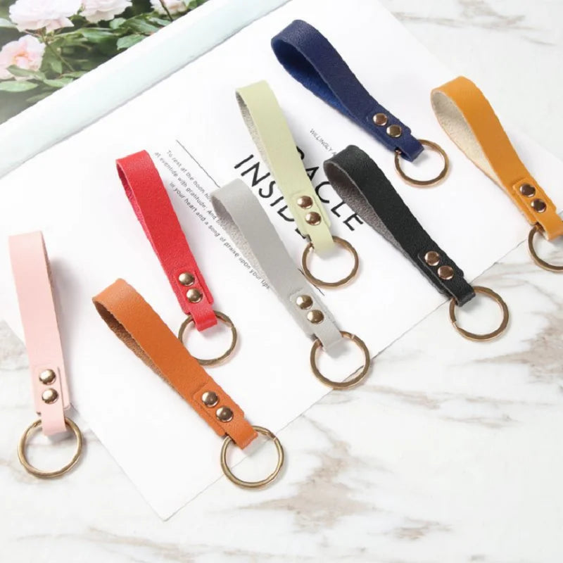 Female Leather Car Key Chain Gift Key Pendant