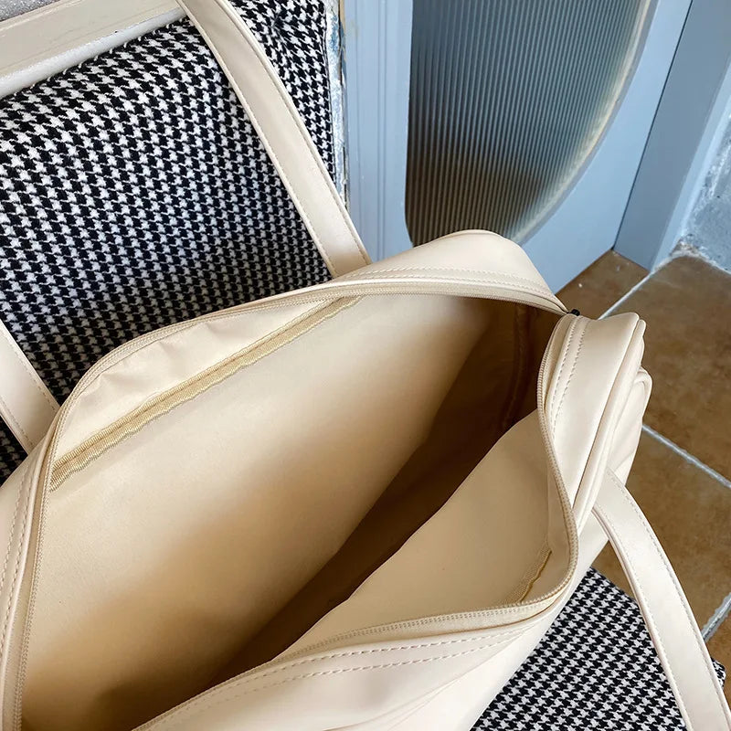 Large Capacity Tote Bag Zipper Shoulder Bag