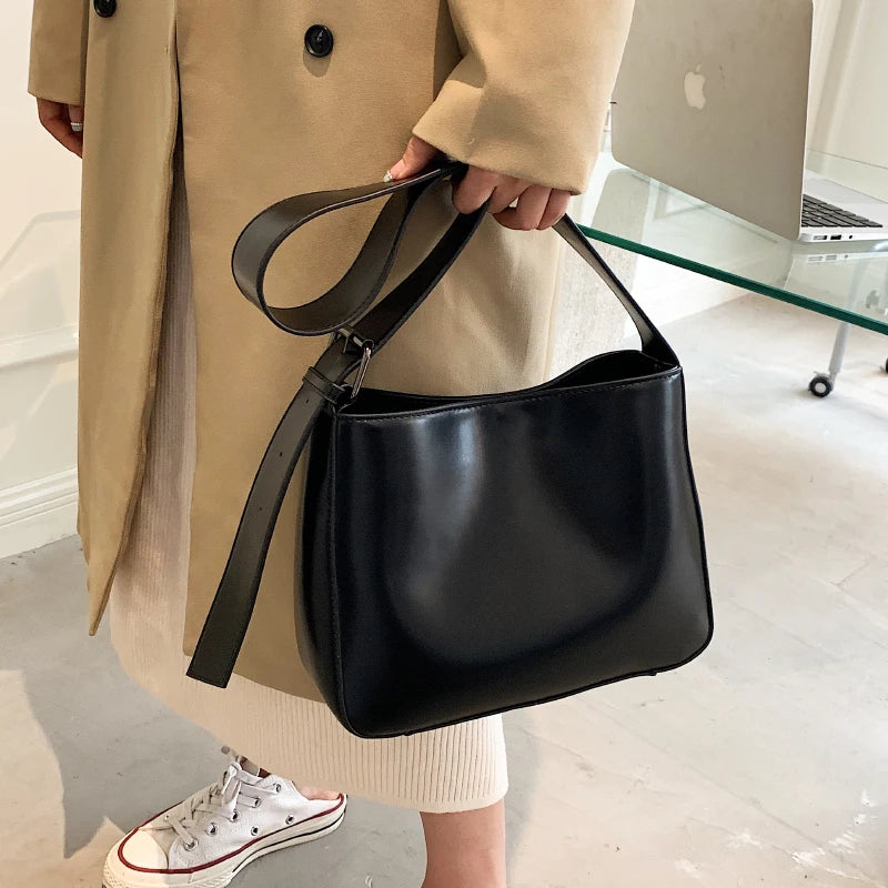 Vintage Pu Leather Ladies Messenger Bag Shoulder Tote Bucket Purse