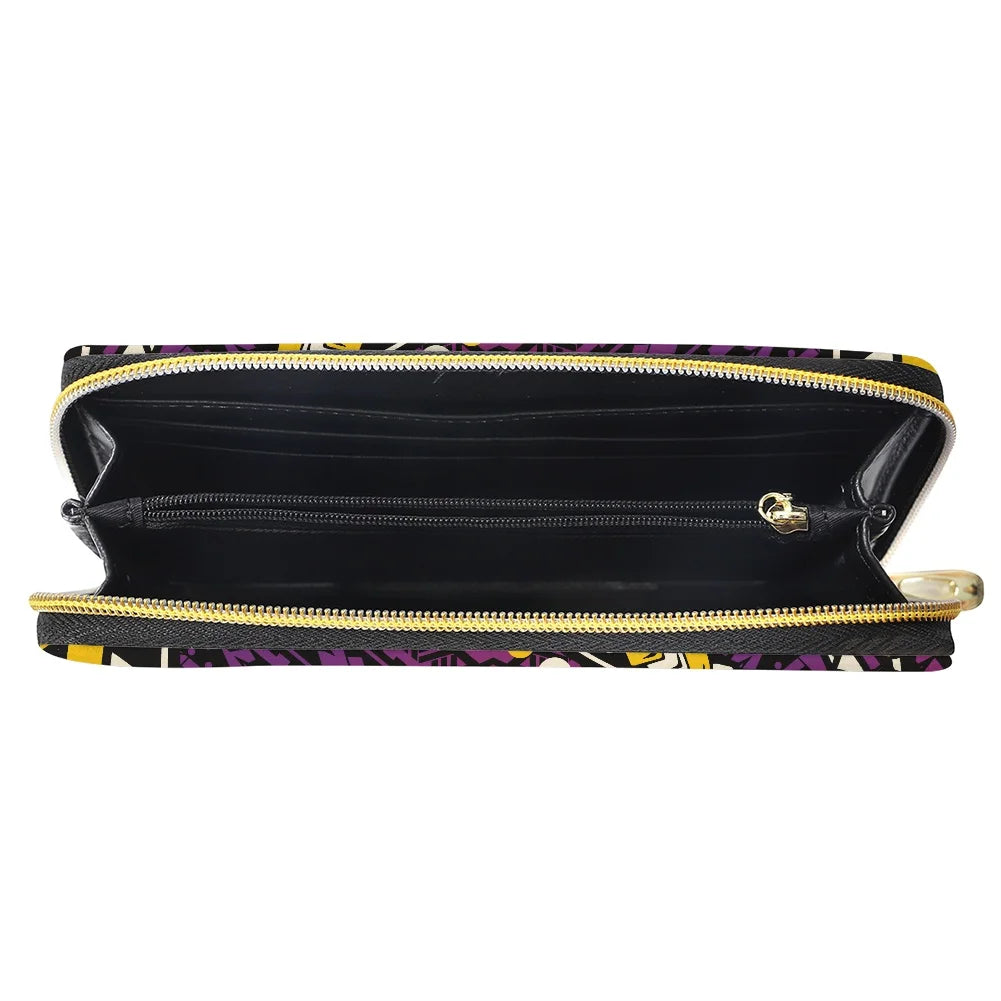 Hawaii Flower Print Women's Wallet Polynesian Tribal Design