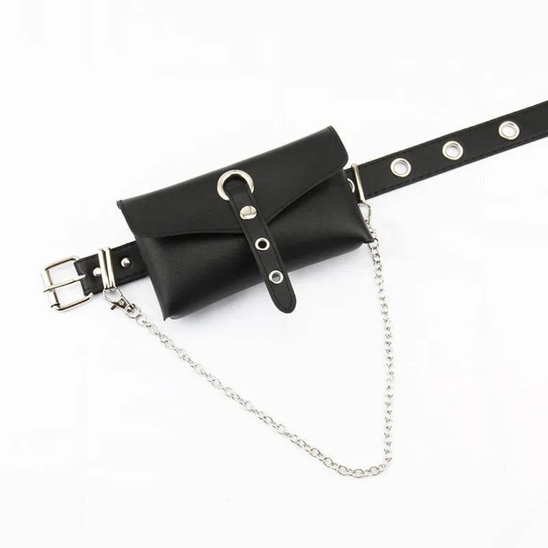 Large Capacity PU Leather Waist Bag Women Crossbody Belt Bag
