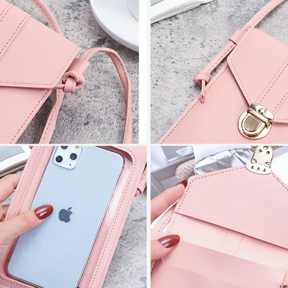Mushroom Print Phone Bag Card Holder Wallet Messenger Bag