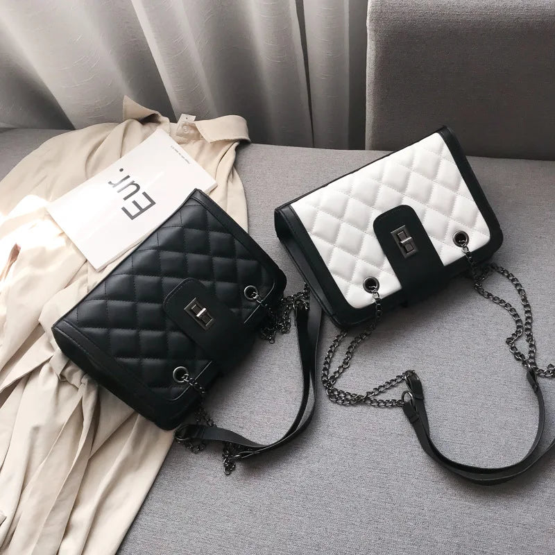 PU Leather Woman Shoulder Bag Chain Messenger Bags