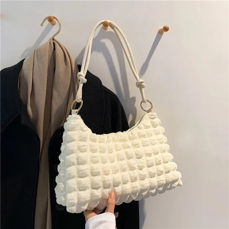 Puff Pleated Cloud Bag One Shoulder Handbag Tote Bag for Women