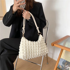 Puff Pleated Cloud Bag One Shoulder Handbag Tote Bag for Women