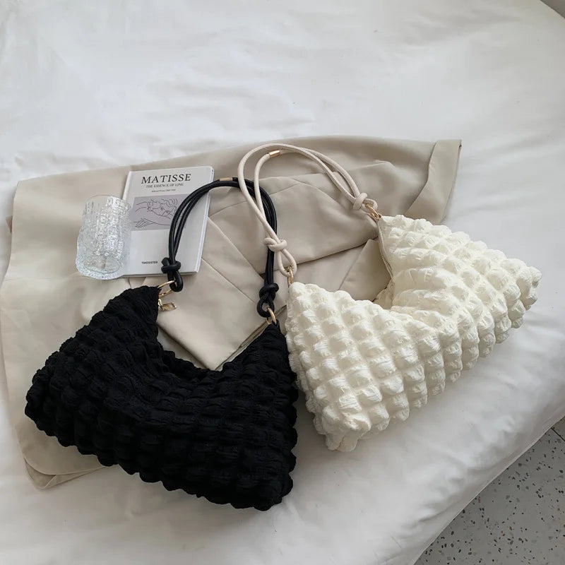 Puff Pleated Cloud Bag One Shoulder Handbag Tote Bag for Women