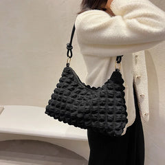 Puff Pleated Cloud Bag One Shoulder Handbag Tote Bag for Women