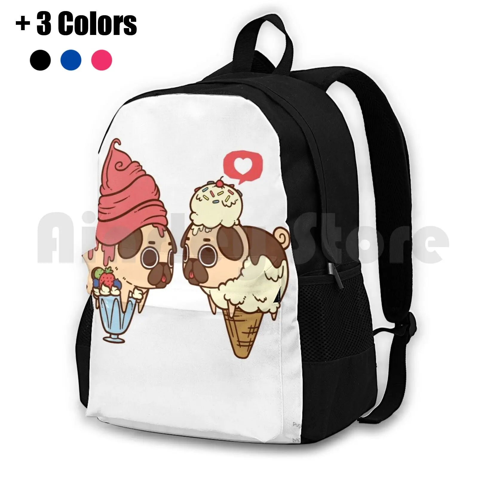 Puglie Froyo And Ice Cream Outdoor Hiking Backpack Waterproof Camping Travel