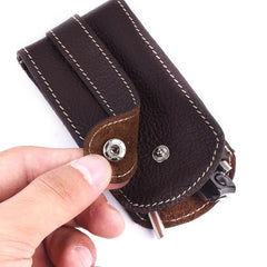 Leather Keychain Wallet Car Key Holder Organizer Case