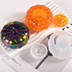 Pumpkin Jar Resin Molds Halloween Epoxy Storage Box Silicone Molds