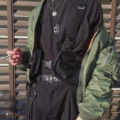 Punk Chest Bag Hip-Hop Tactical Streetwear Waist Pack Unisex