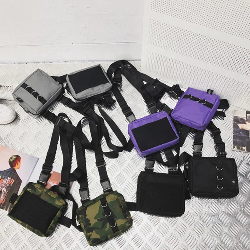 Punk Chest Bag Hip-Hop Tactical Streetwear Waist Pack Unisex