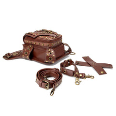 Punk Rock Locomotive Chain Bag Single Shoulder Messenger Waist Belt Chest Purse