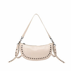 Punk Shoulder Bags For Women Rivet Handbag Vintage Crossbody Bag