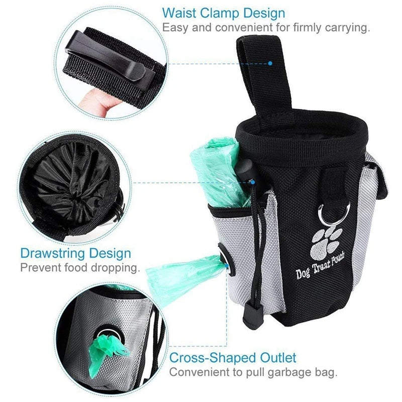 Dog Treat Pouch For Training Waist Clip Closure