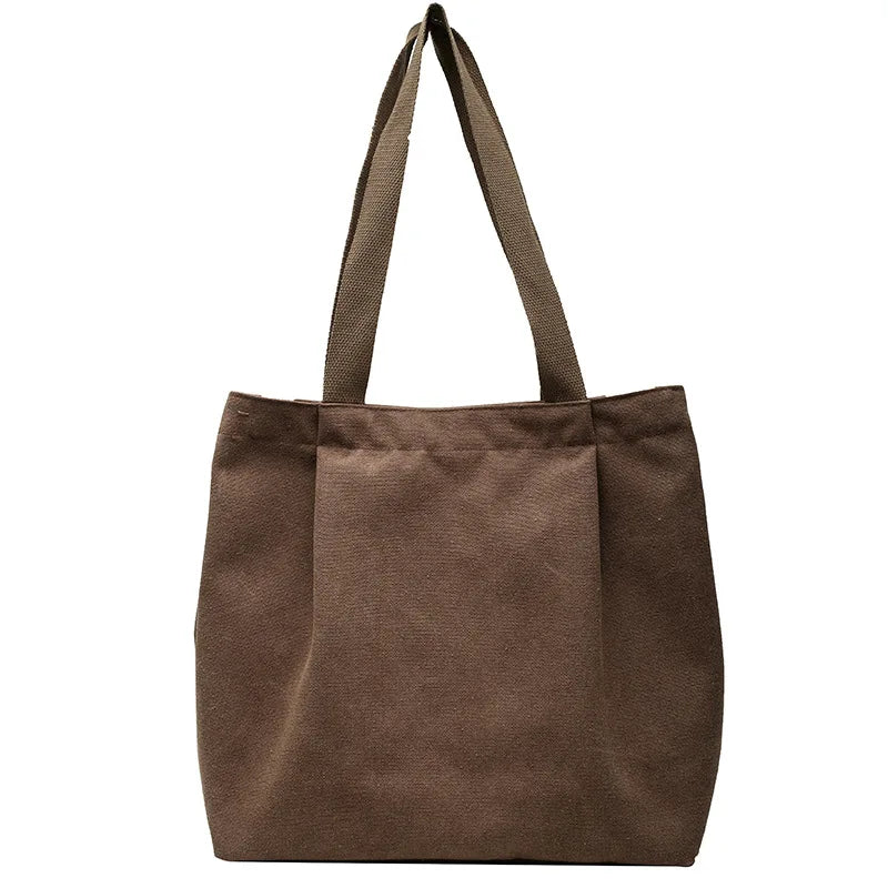 Large-Capacity Canvas Crossbody Bag for Girls - Casual Tote Shoulder Handbag