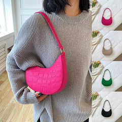 Green Chain Shoulder Pouch Mini Leather Tote Bag
