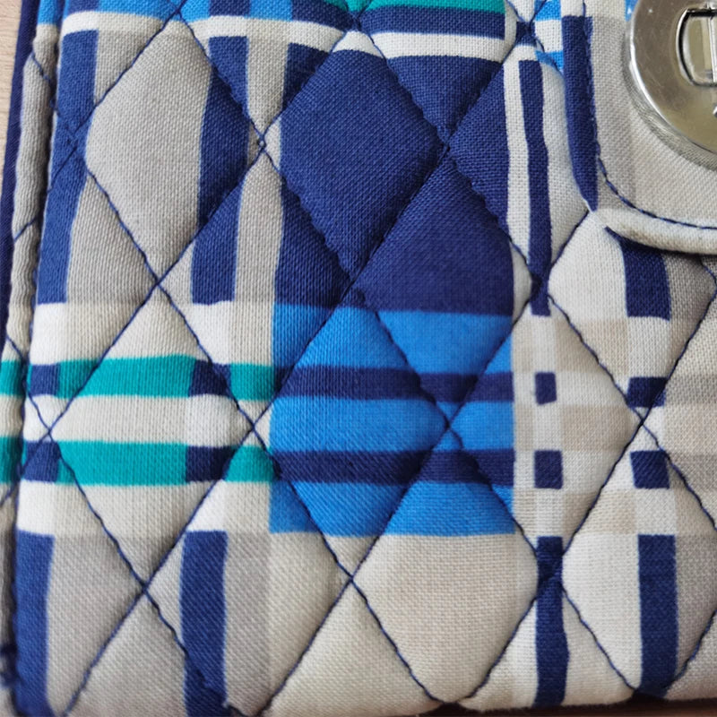 Pure Cotton Quilting Craft High American Clutch Zipper Wallet Mobile Phone Bag
