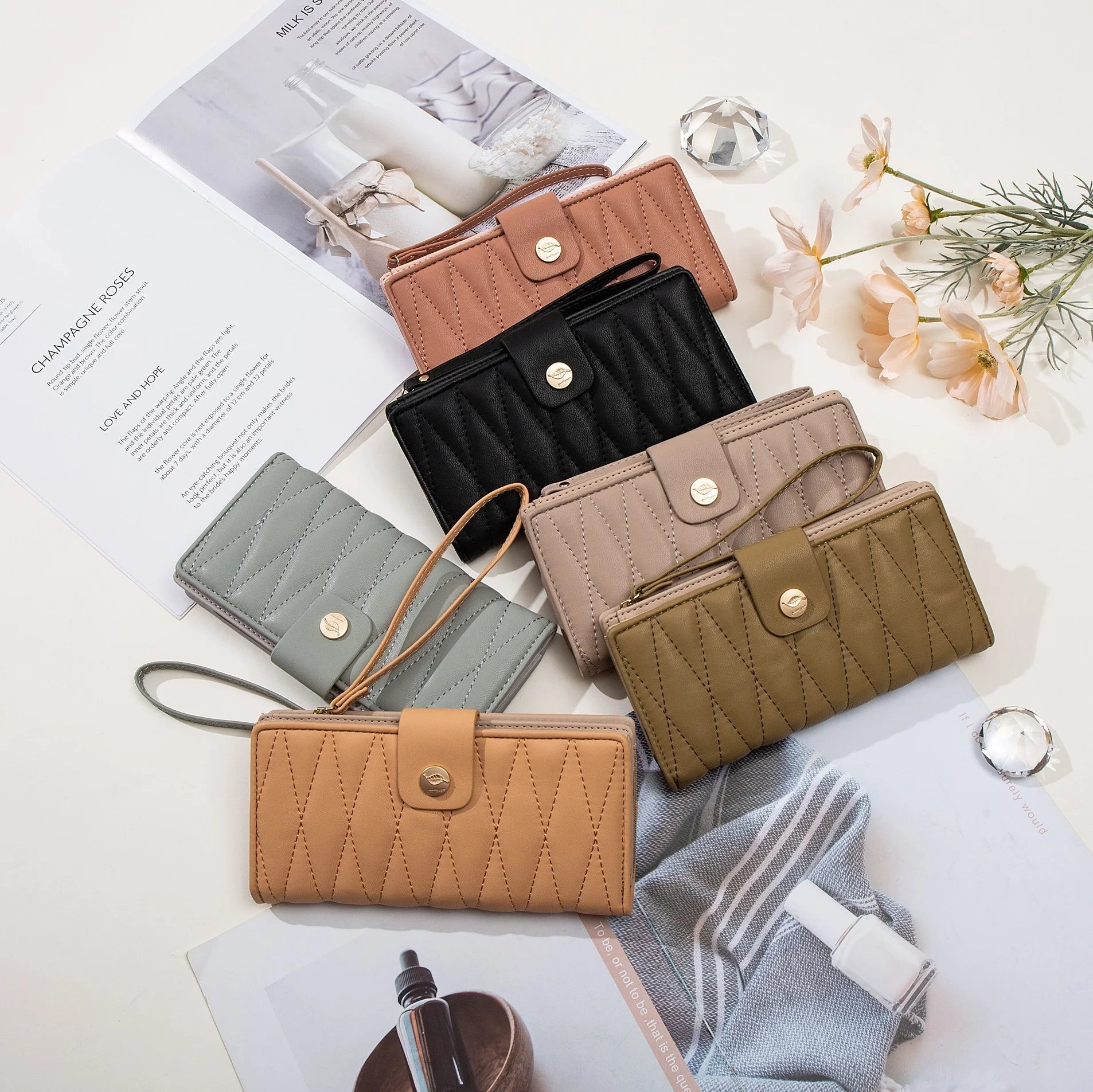 Puriti Lingge Large Capacity Card Long Wallet Women's Wallet