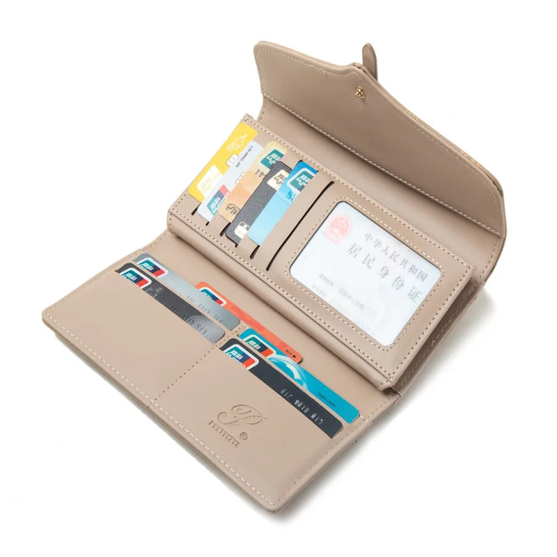 Soft Face Pu Wallet Women's Long Multifunctional Wallet