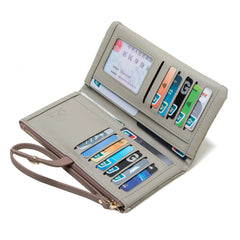 Purity Wallet Women's Long Small Fresh PU Printing Soft Surface Handbag