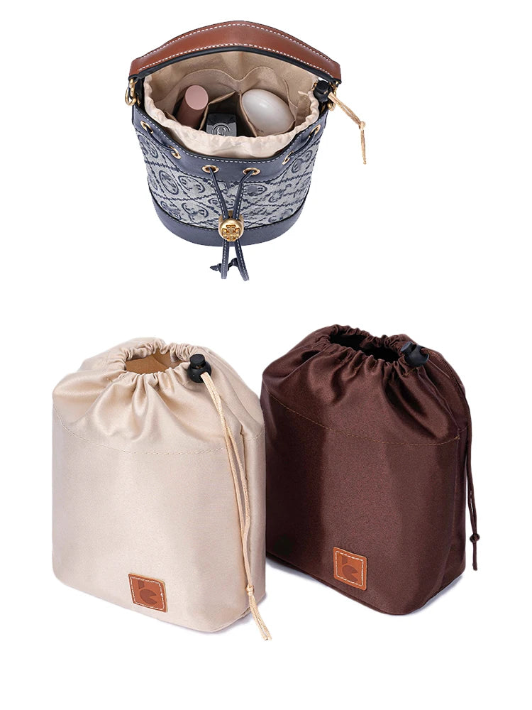 Satin Purse Organizer Insert for Bucket Bag
