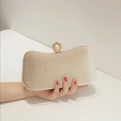 Green Tassel Evening Clutch Bag with Chain Strap