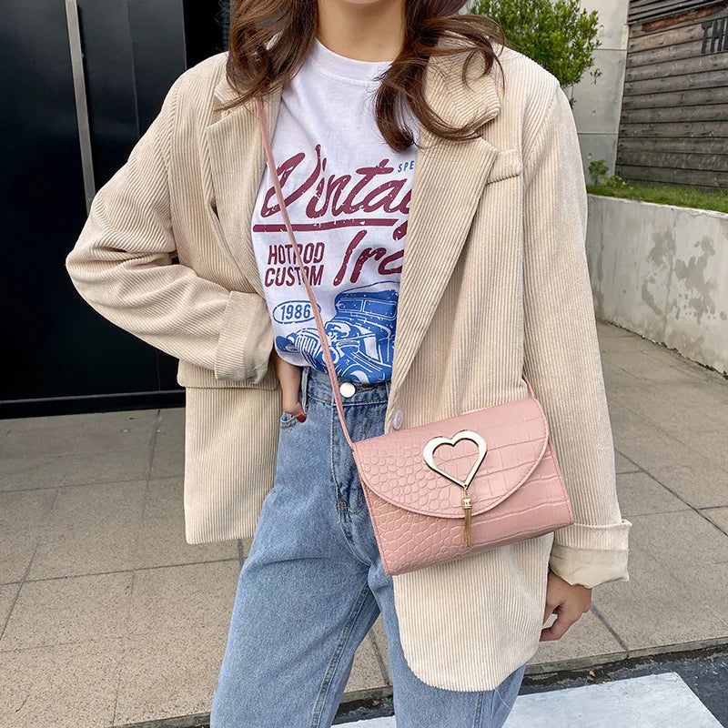 Fashionable PU Lipstick Bag for Women Side Satchels