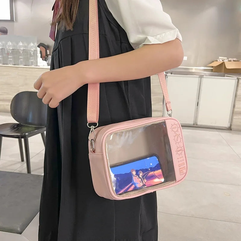 Clear Crossbody Bag Transparent PVC Shoulder Handbag