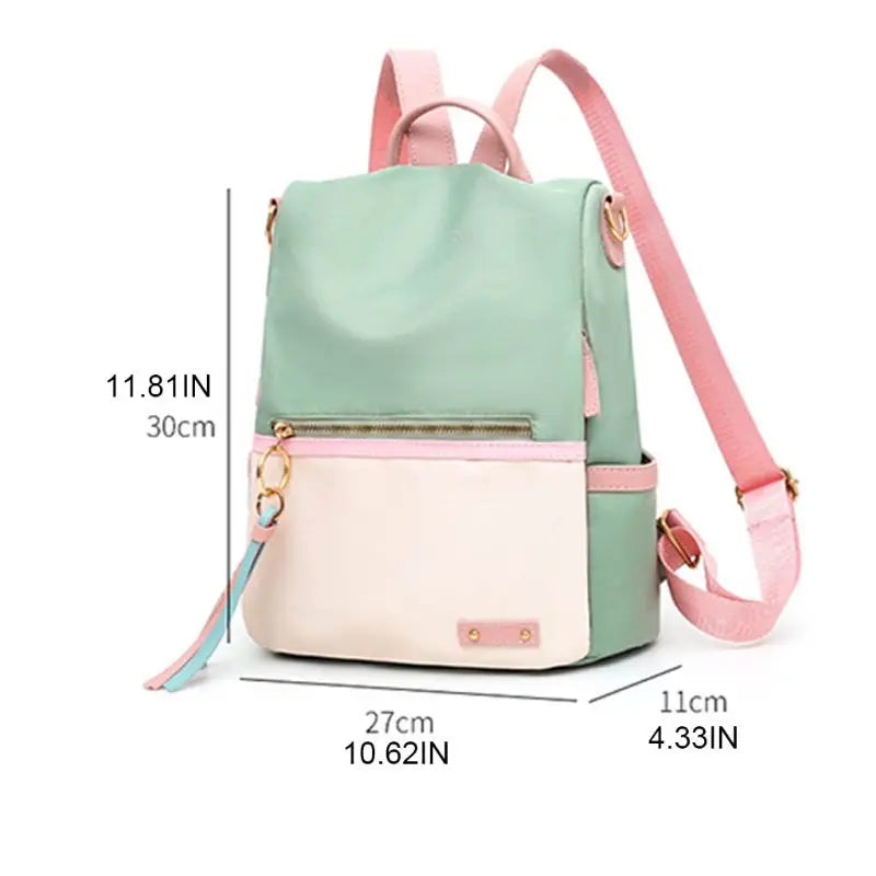 Q1FA Women Backpack Anti-theft Daypack Casual Satchel Travel Rucksack Shoulder B