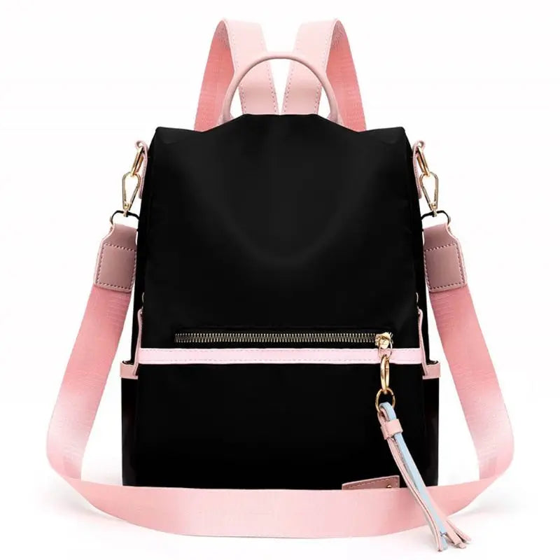 Q1FA Women Backpack Anti-theft Daypack Casual Satchel Travel Rucksack Shoulder B