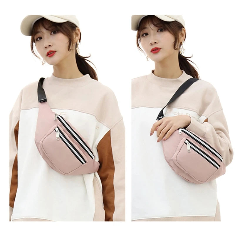 Nylon Waist Bag Travel Sling Bags Running Hiking Chest Phone Pouch