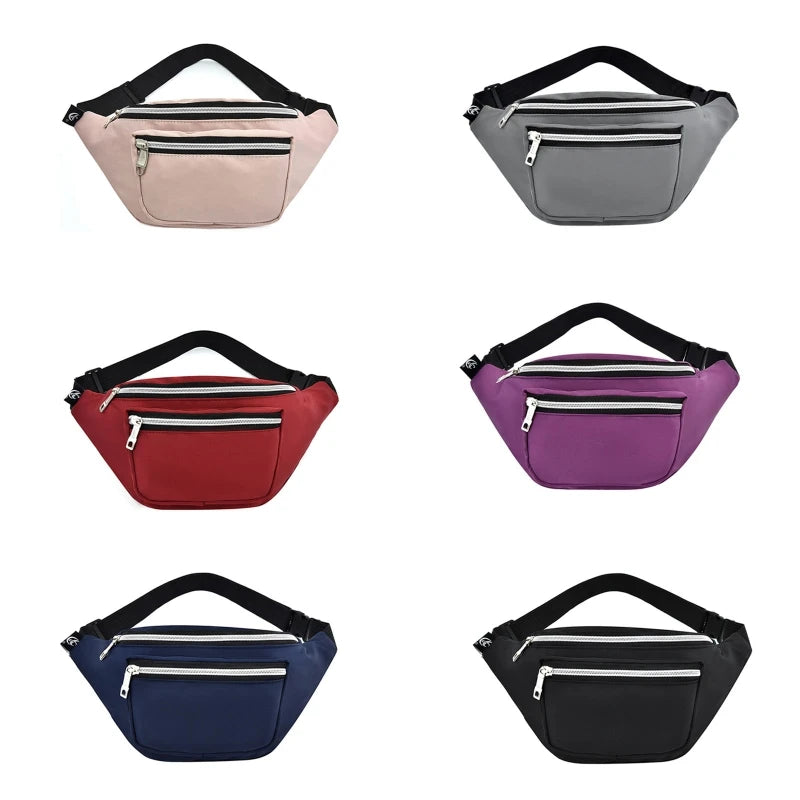 Nylon Waist Bag Travel Sling Bags Running Hiking Chest Phone Pouch