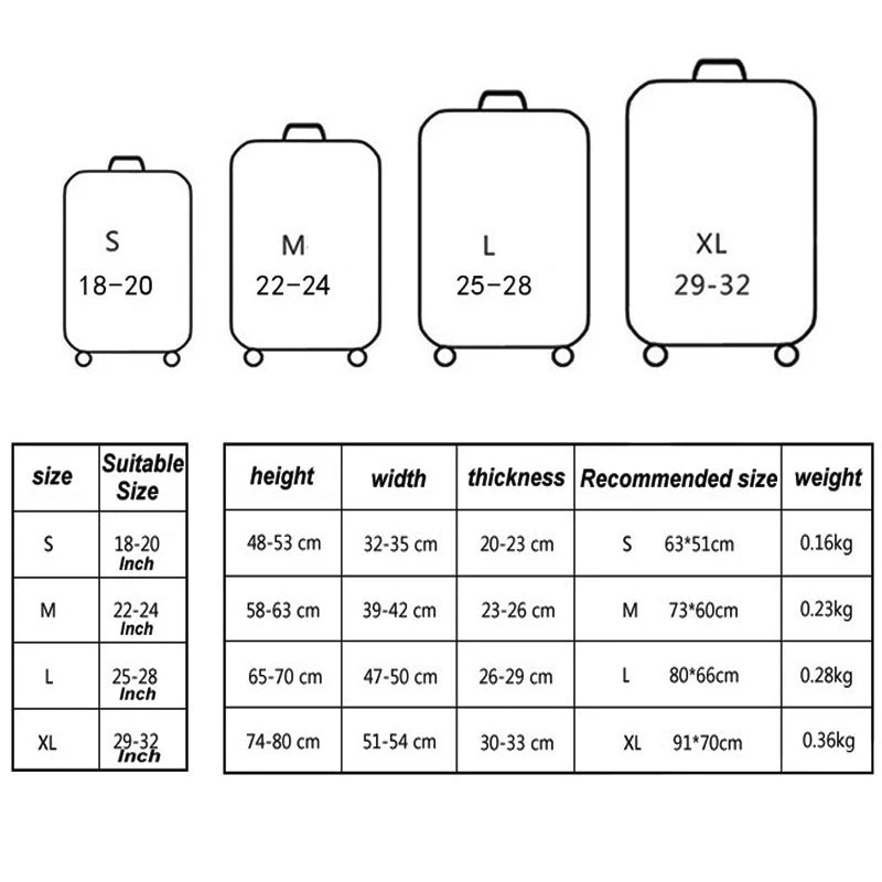 Multi-function Dust-proof Elastic Luggage Cover for Travel Accessories