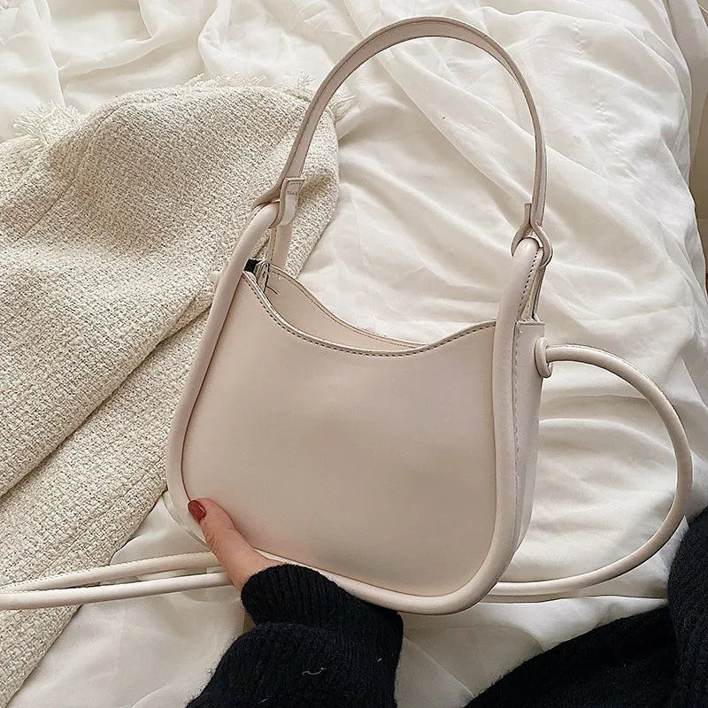 Qiaoduo PU Leather Women's Handbag Short Handle Shoulder Crossbody Bag