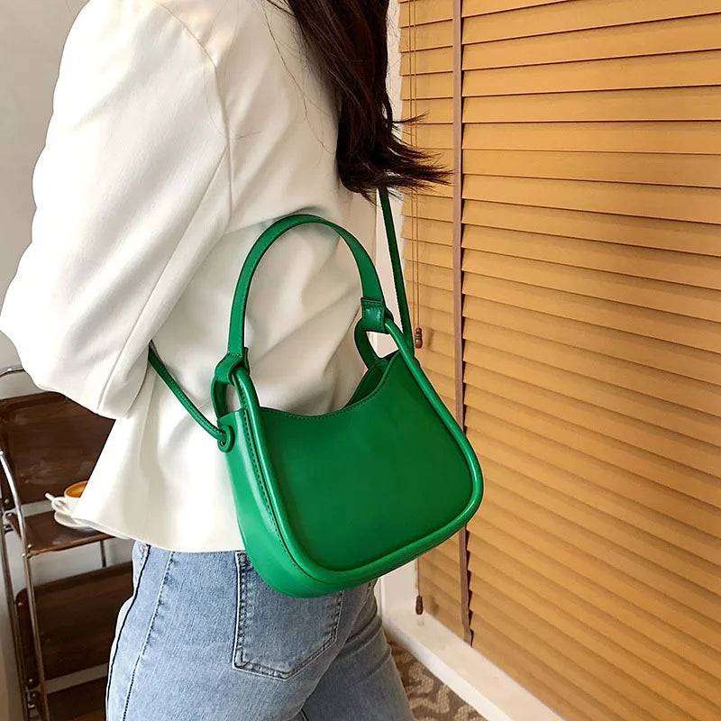 Qiaoduo PU Leather Women's Handbag Short Handle Shoulder Crossbody Bag