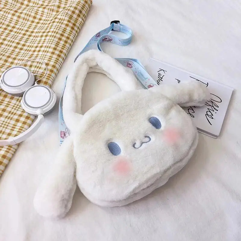 Qiaoduo Big-eared Dog Shoulder Bag Cartoon Doll Large Capacity Plush Bag
