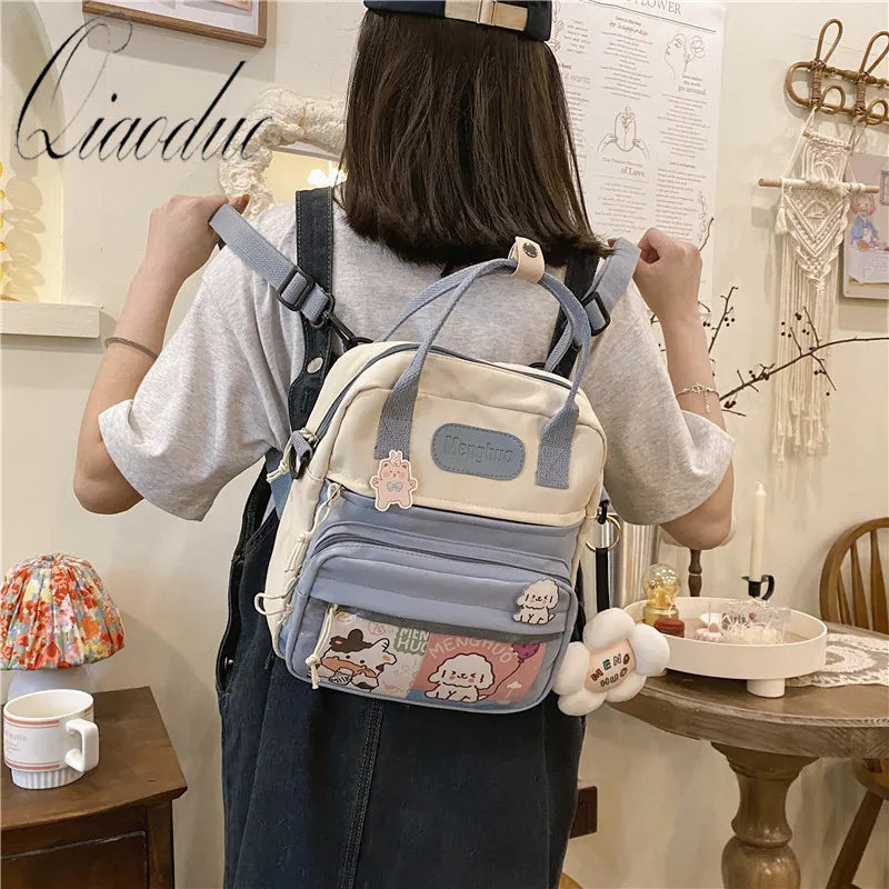 Qiaoduo Mini Backpack Women Waterproof Nylon Small Shoulder Bags