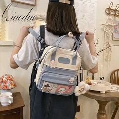 Qiaoduo Mini Backpack Women Waterproof Nylon Small Shoulder Bags