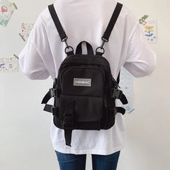 Qiaoduo Mini Canvas Backpack for Women Anti-theft Shoulder Bag