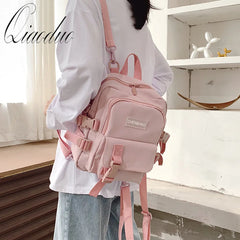 Qiaoduo Mini Canvas Backpack for Women Anti-theft Shoulder Bag