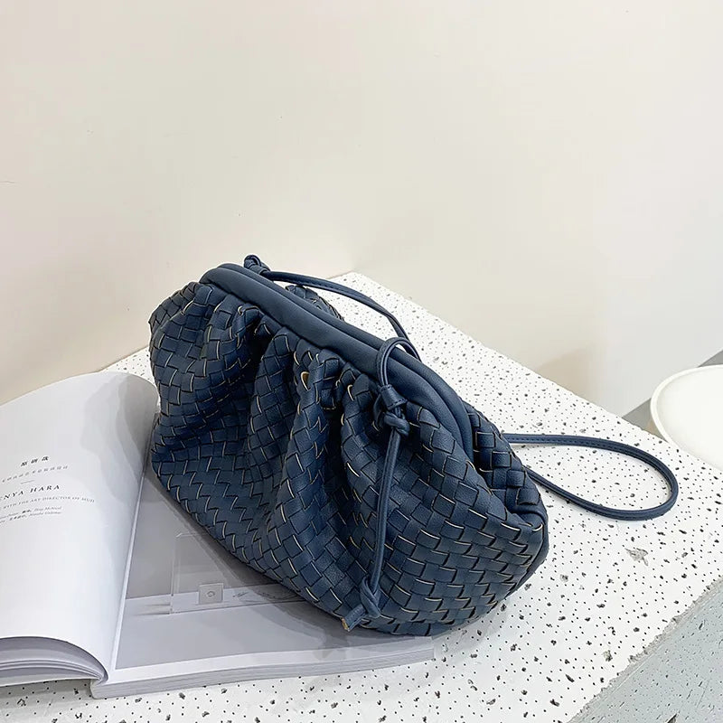 Qiaoduo Women Dumplings Handbag Retro Cloud Female Crossbody Shoulder Bag