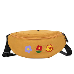 Qiuyin Bum Canvas Chest Bag Waist Bags for Women Zipper Belt Vintage Purse