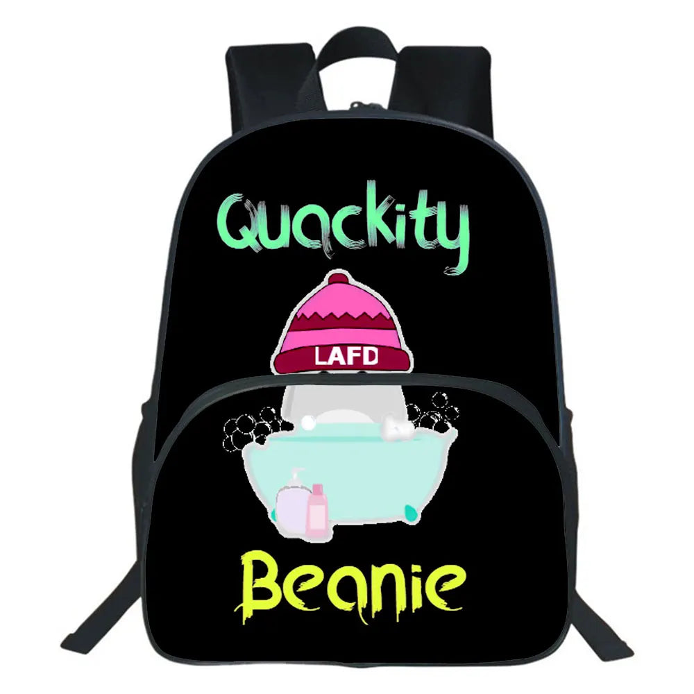 Quackity Backpack Canvas School Bag Teenager Girls Travel Mochila
